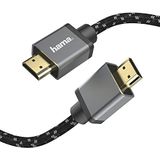 Hama HDMI-kabel 2 meter Ultra High Speed (monitor kabel 4K / 8K, 48 Gbps, UHD beeldschermkabel EARC, Ethernet, HDR, aramidevezel kabelmantel, 120 Hz/60 Hz) 2m
