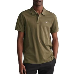 GANT Heren Reg Shield Ss Pique Polo Shirt, Juniper Green., S