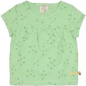 loud + proud Meisjes slub jersey met opdruk, van biologisch katoen, GOTS-gecertificeerd tuniekshirt, opaal, 122-128