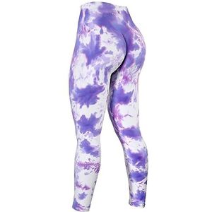 AUROLA Dream Tie Dye Workout Leggings for Women Seamless High Waist Scrunch Athletic Running Gym Fitness Active Pants