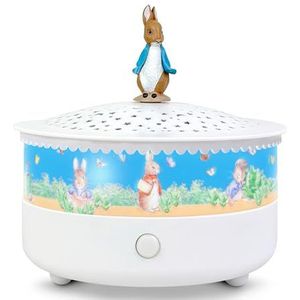 Trousselier - Peter Konijn Peter Rabbit Muziek Baby Nachtlampje Muziek en Lichtgevende Steen Konijn - Nachtlampje met Huil Detector Kinderen Projector Star Oplaadbaar USB - 4 Muziek inbegrepen - 14 cm