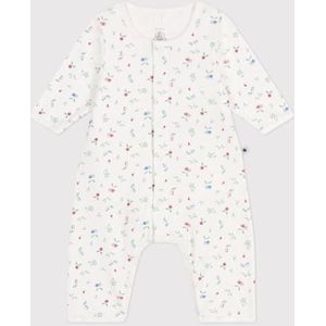 Petit Bateau Bodysuit voor babymeisjes, wit/multico, 6 Maanden