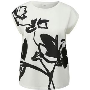 s.Oliver BLACK LABEL Dames T-shirt mouwloos met print op de voorkant, 02d2, 42
