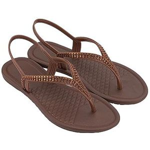 Grendha Todo Dia Brilha Sand Ad Sandalen voor dames, donkerbruin, 40 EU