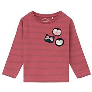 s.Oliver Babymeisjes shirt met lange mouwen gestreept, rood, 62 cm
