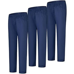 MISEMIYA - Verpakking van 3 stuks - unisex sanitaire broek - medische uniformen sanitaire uniformen werkbroek - Ref. 8312 * 3 stuks, marineblauw 21, 3XL