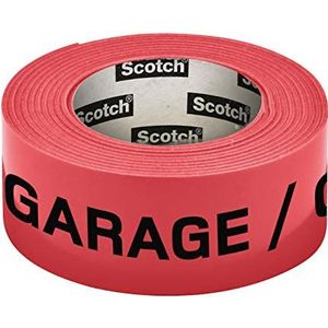 Scotch 300157G plakband, neonkleuren, voorgedrukt, 30 mm x 50 m, rood