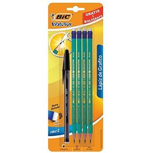 BIC potlood ECOlutions EVOLUTION 655 HB met gum, groen 4 Stuk groen