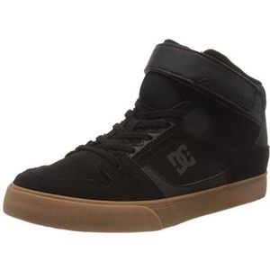DC Shoes Pure high-top elastische sneakers voor jongens, Black Gum., 32.5 EU