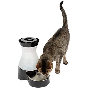 PetSafe Gezond huisdierwaterstation - klein, 64 oz capaciteit - zwaartekracht huisdier waterfontein, automatische kat waterfontein, hond waterfontein, waterdispenser - verwijderbare roestvrijstalen