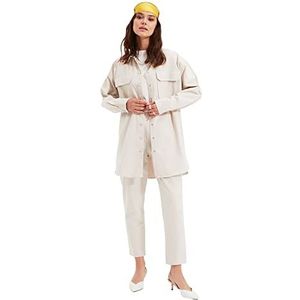 Trendyol Tweedelige set gecoördineerde outfit voor dames en vrouwen (pak van 2), Beige, 64