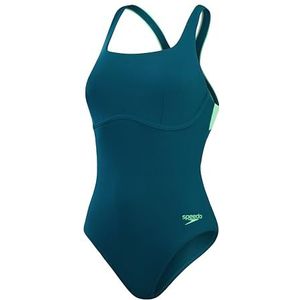 Speedo Dames Flex Band badpak met geïntegreerde zwembeha, groen, 38, Groen, 42