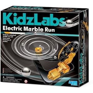 4M - KidzLabs/elektrische marmeren loop, gemotoriseerde wetenschapskit voor kinderen van 5-12 jaar, zwart