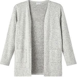 NKFVICTI gebreide jas voor meisjes, gemengd grijs, 50 cm