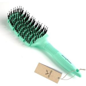HERCULES SÄGEMANN Flexy Shape Brush (breed), haarborstel voor extra zacht ontwarren. Haarborstel met ergonomische handgreep, met veganistische borstelharen en nylon pinnen voor gezond haar, kleur