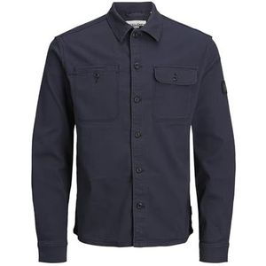 JACK & JONES PLUS Heren JCOBEN Classic Stretch Overhemd LS PLS hemd, Navy Blazer, 5XL, navy blazer, 5XL