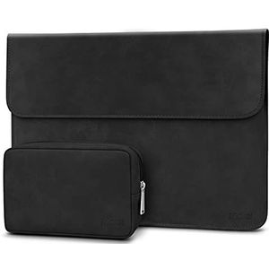 TECOOL 12.3-13 Inch Laptophoes, Waterbestendige Beschermhoes Laptoptas Sleeve en Accessoiretas voor 2018-2020 MacBook Air 13 A1932/A2179, 2016-2020 Macbook Pro 13, Surface Pro X 7 6 5 4 3 - Zwart