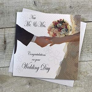 White Cotton Cards WB5 Hoed en schoen op uw Wedding Day