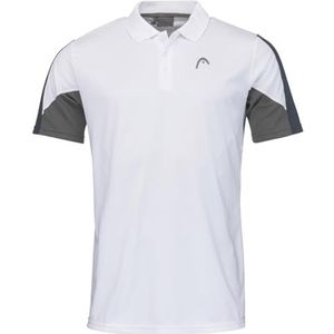 Head Club 22 Tech poloshirt voor heren, blouses en T-shirt, wit/marineblauw, S