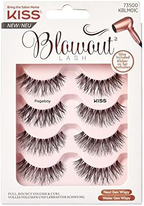 KISS - Blowout Lash Multipack - Kunstwimpers - 4 Paar - Inclusief Wimperlijm