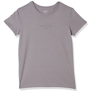 4F Girl'S T-shirt JTSD002 T-shirt, Cold Light Grey, 134 voor meisjes, Cold Light Grey, 134 cm
