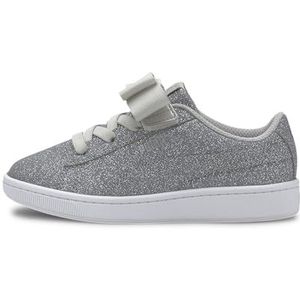 PUMA Vikky V2 Ribbon Glitz Ac Sneakers voor meisjes, Grijs Grijs Violet PUMA Zilver PUMA Wit 03