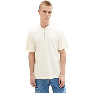 TOM TAILOR Denim 1036381 Poloshirt voor heren, 12906-Wool White, XXL, 12906 - Wool White, XXL