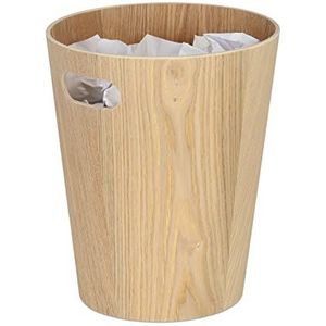 Relaxdays papierbak kantoor - prullenmand hout - papier verzamelbak - oud papier bak 7.5 l