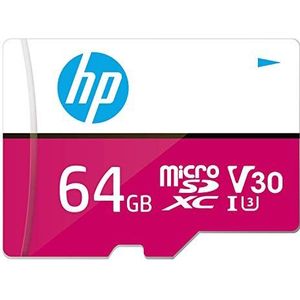 HP mxV30 64GB microSDXC Memory Card + SD Adaptor, 100MB/s Read Speed, 85MB/s Write Speed, Class 10 UHS-I, U3, V30 for 4K Video