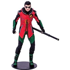 McFarlane Speelgoed, DC Gaming 17,8 cm Robin actiefiguur met 22 bewegende delen, verzamelbare DC Gotham Knights gamefiguur met standaard en unieke verzamelbare karakterkaart - vanaf 12 jaar