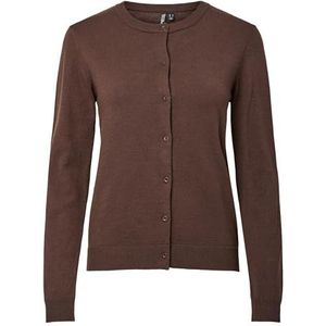 PIECES - PCNora - Gebreid Vest - Donkerbruin - Lange Mouw