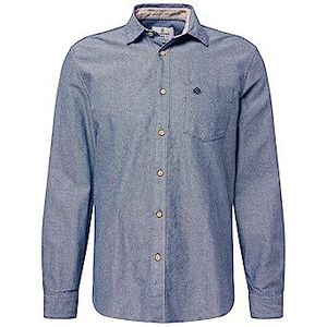 Springfield Overhemd met lange mouwen, marine, regular voor heren, marineblauw, S