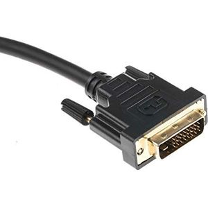 RS PRO HDMI-kabel A HDMI stekker B DVI-D Dual Link stekker 1920x1200 max, 10m, zwart