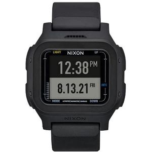 NIXON Regulus Expedition A1324 - Digitaal sporthorloge voor heren (47,5 mm wijzerplaat, 24 mm PU/rubber/siliconen band), zwart, One size,