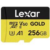 Lexar - GOLD - Micro SD-kaart - 256 GB - UHS-II - V60 - Leesbaar tot 280 MB/s
