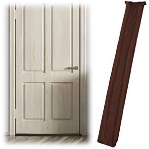 Relaxdays Tochtstrip voor deuren, dubbelzijdig, deurrol tegen tocht en kou, stof, deurluchtstopper, 90 cm lang, bruin