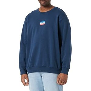 Levi's Standard Graphic Crew Sweatshirt Mannen, Mini Sportswear - Dress Blues, L