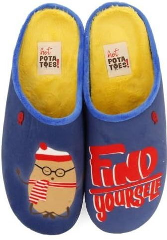 Hot Potatoes - Falsburg - Herenslipper - Marineblauw - Gerecycled Polyester - Natuurlijk Rubber