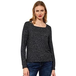 Street One Dames A318911 shirt met lange mouwen, antraciet melange, 42, antraciet melange, 42
