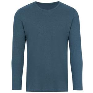 Trigema Damesshirt met lange, blauw (jeans-melange 643), 3XL