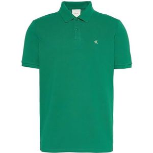 Calvin Klein Heren SS Monogram Pique Polo LV040EM269 S/S Polo, Groen (Deco Groen), XS, Groen (Deco Groen), XS