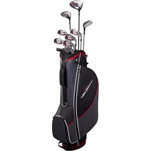 WILSON Tour Velocity Complete Set (11st, Zwart/Rood CART Bag) Golfclubs