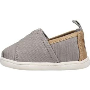 TOMS TINY ALPARGATA Loafer Plat uniseks-kind, Grijs Bruin, 23.5 EU