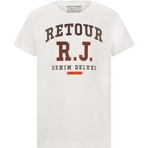 Retour Denim de Luxe Boy's Mos T-shirt, wit, 6, wit, 116/128 cm