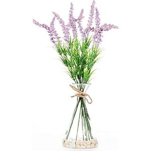 DRW Watermiet, solide en polyester bloemen in paars, 35 cm