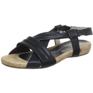 Jana Dames Fashion Romeinse sandalen, zwart 001, 39 EU Breed