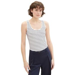 TOM TAILOR Damestop, 32082 - Offwhite Navy Stripe, S