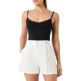 Pinko - Short Shorts - Korte Broeken - Wit - Linnen en Viscose