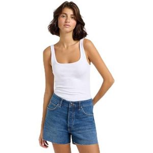 Lee Vierkante tank, wit (bright white), L