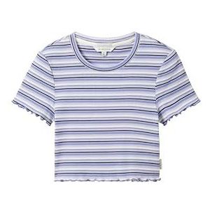 TOM TAILOR T-shirt voor meisjes, 35542 - Navy Lilac White Stripe, 176 cm